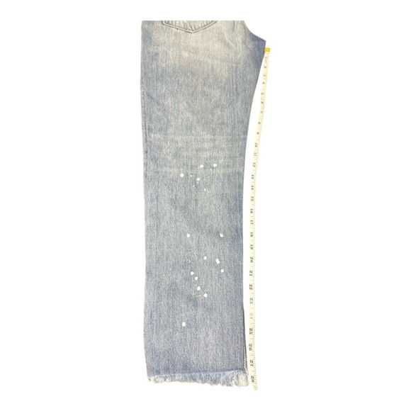 Kancan Distressed Straight Fit Paint Splattered High Rise Jeans Size 1/ 24 - Picture 5 of 7